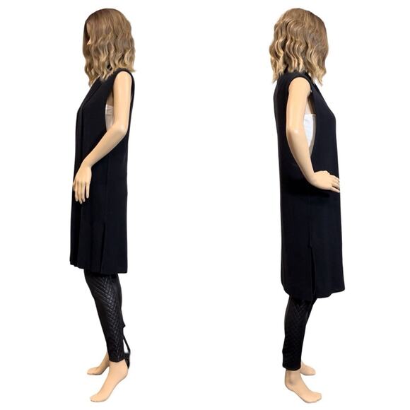 Halogen Black Long Cardigan with Open Front and Shawl Collar $139 - Picture 4 of 8